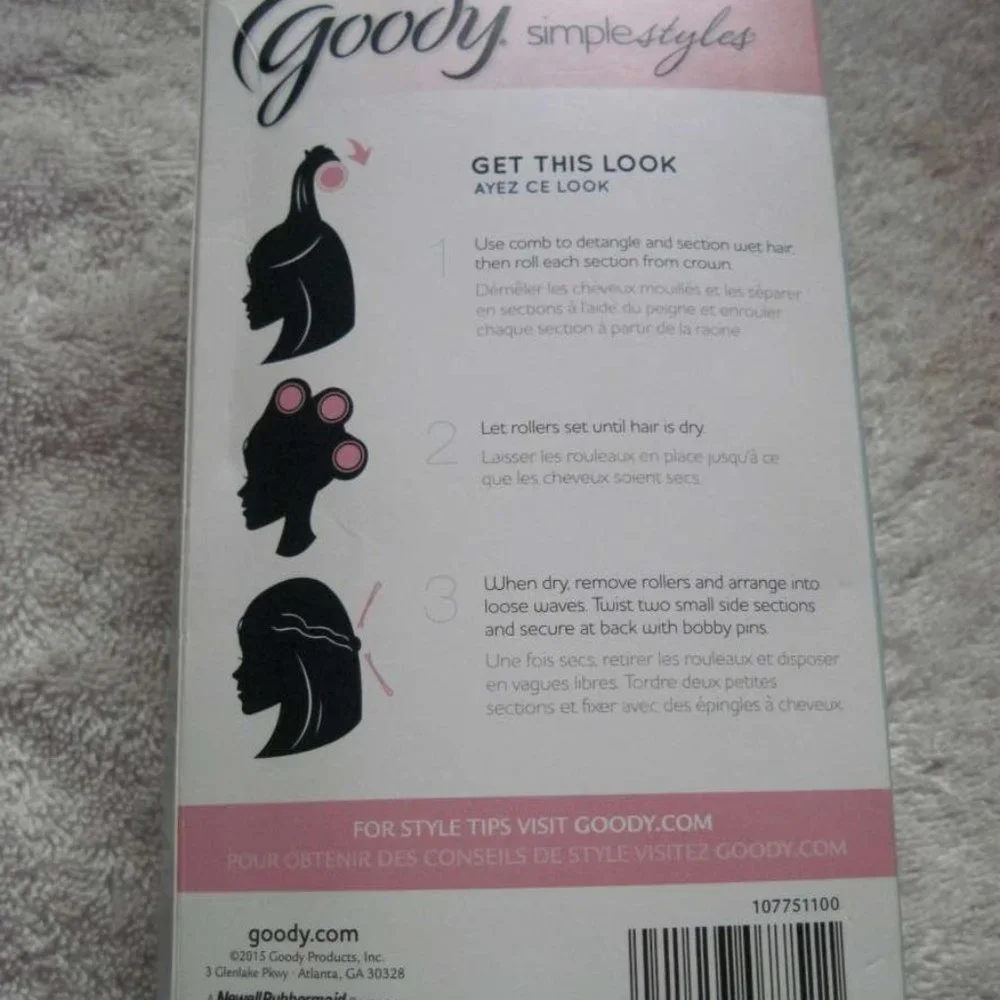 Goody Simple Styles Beach Wave Kit 6 Hook Loop Rollers Versi Comb 10 Bobby Pins